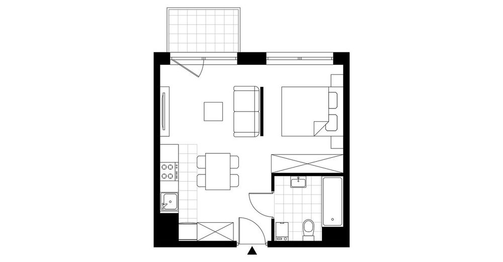 2-pokojowe mieszkanie 33m2 + balkon Bez Prowizji