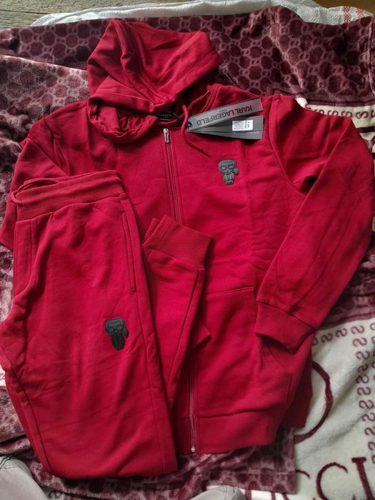 Komplet dres męski Karl Lagerfeld kolory spodnie bluza z kapturem premium M-XXL
