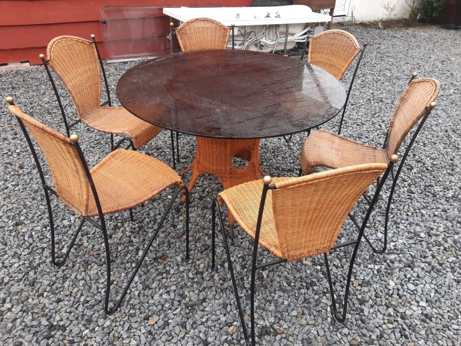 Fotel rattanowy duży