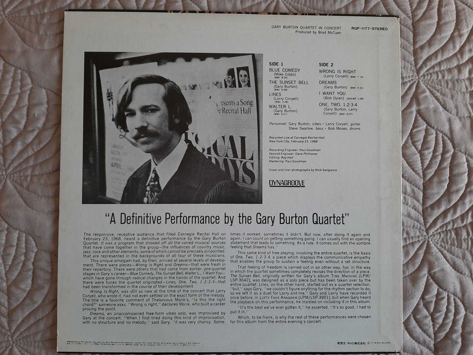 Gary Burton Quartet - In Concert - Japão - Vinil LP