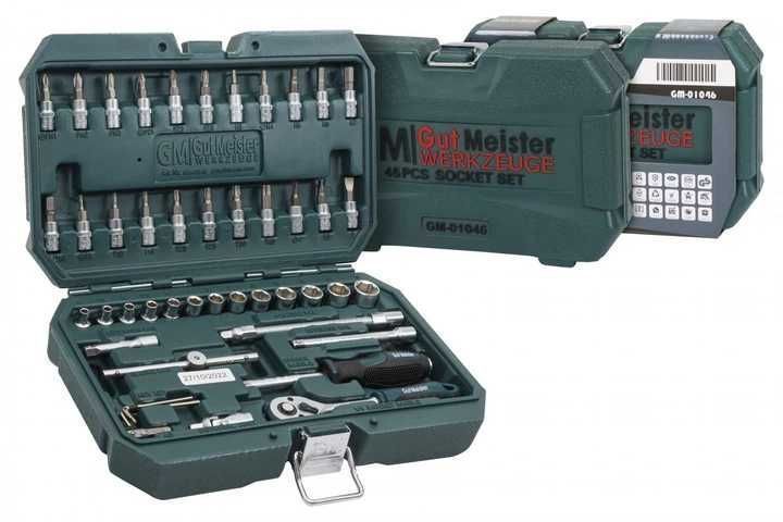 Професійний Набір інструментів 1/4 46 од, 4-14мм Gut Meister GM-01046