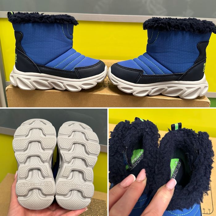 ‼️ сапожки Skechers 23 р дутіки що світяться зимове взуття ботінки
