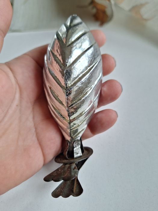 Bombka PRL stara kształtka na choinkę