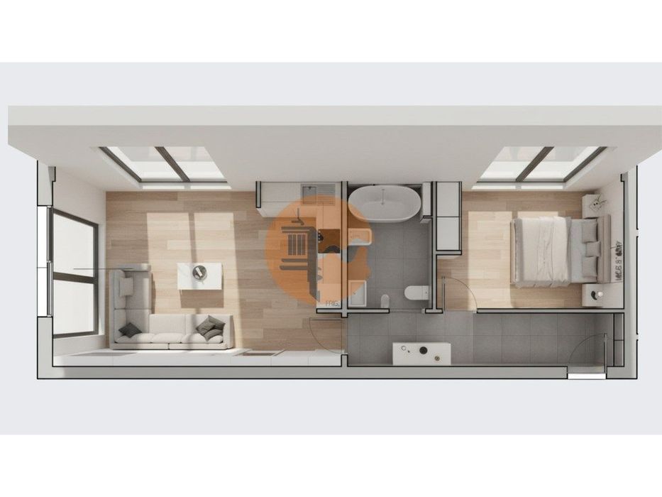 Apartamento T1 - Rés do Chão