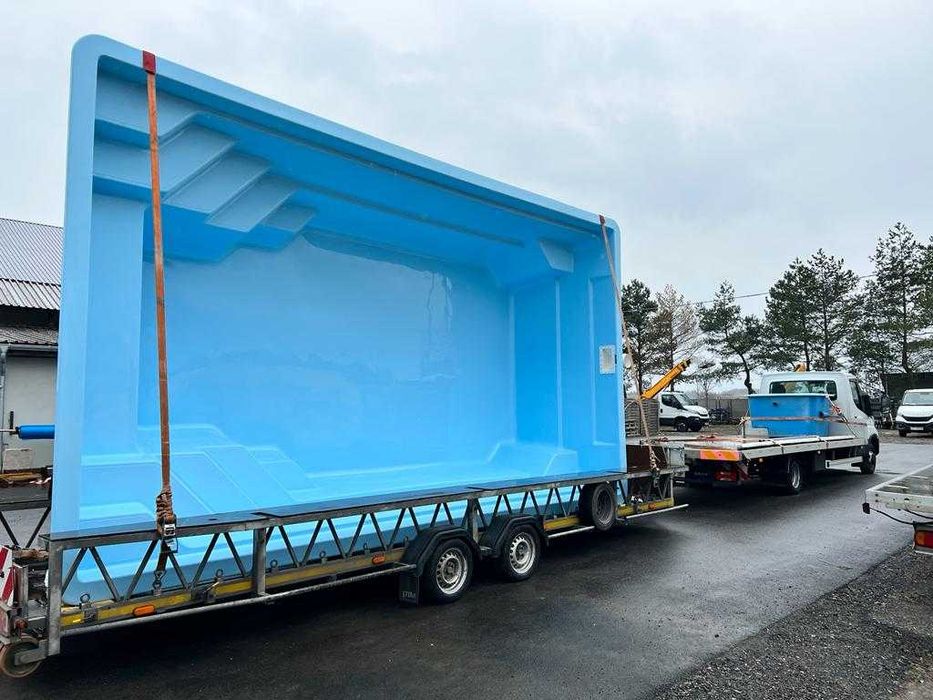 Basen gotowy poliestrowy Lord 6,50 x 3,70 ogrodowy niecka Producent !