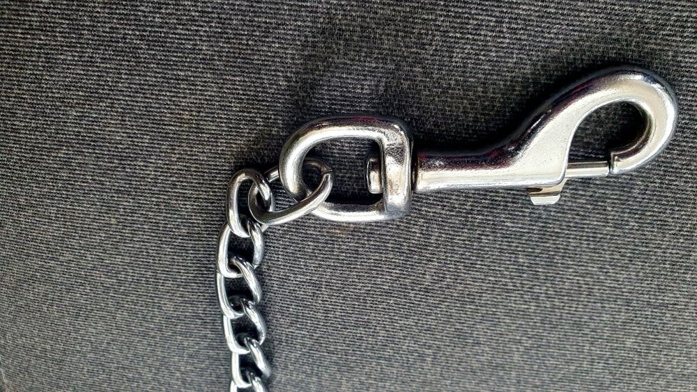 Smycz łańcuszkowa z solidnym karabińczykiem 1,28 M