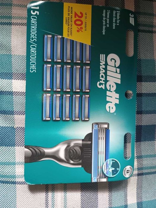 Gillette Mach3 — 15 картриджів, оригінал для ринку США