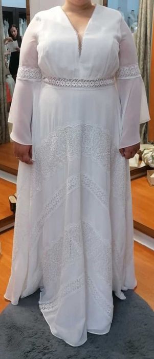 Suknia ślubna Boho koronka 46/48