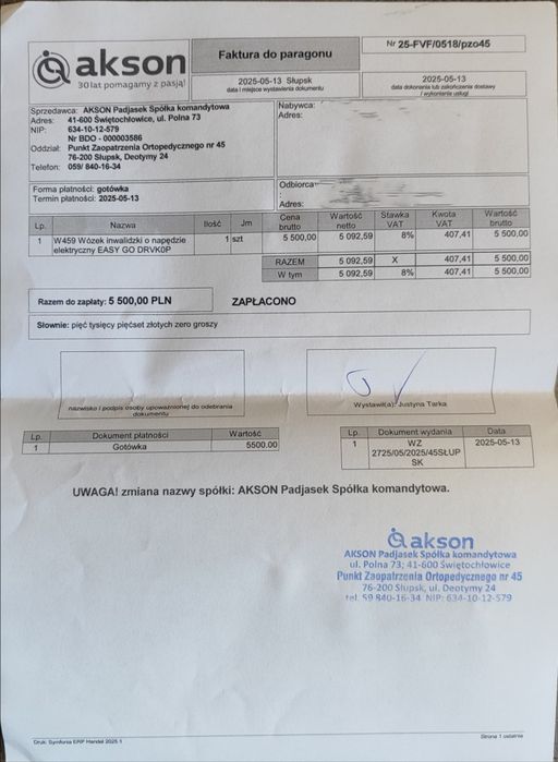 Wózek inwalidzki elektryczny Easy Go