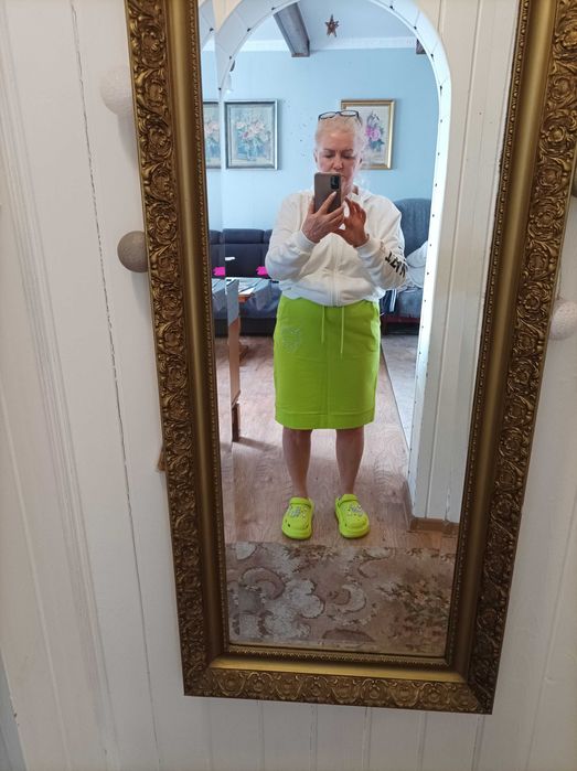 Spódnica damska dresowa limonka.