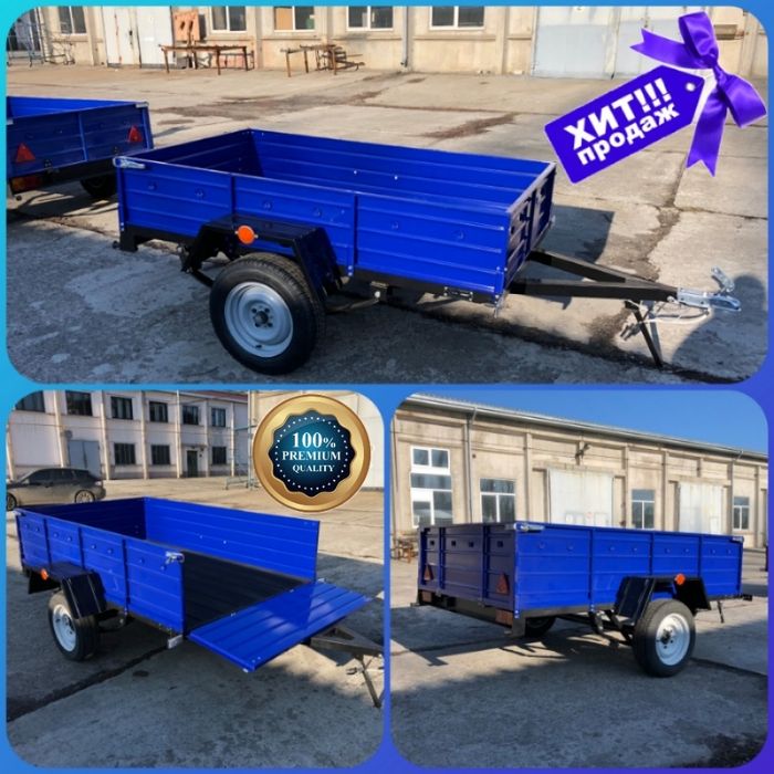 ЛЕГКОВОЙ ПРИЦЕП 2100*1300*400* серый, рессора AL-KO!