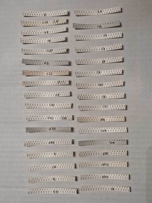 660 Набір резисторів SMD 0402 0603 0805 1206 1/4Вт.0,1-0,33-0,47-1Ohm