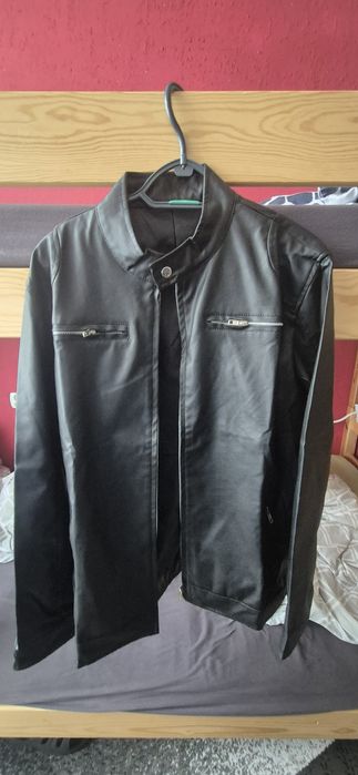 Kurtka skórzana czarna