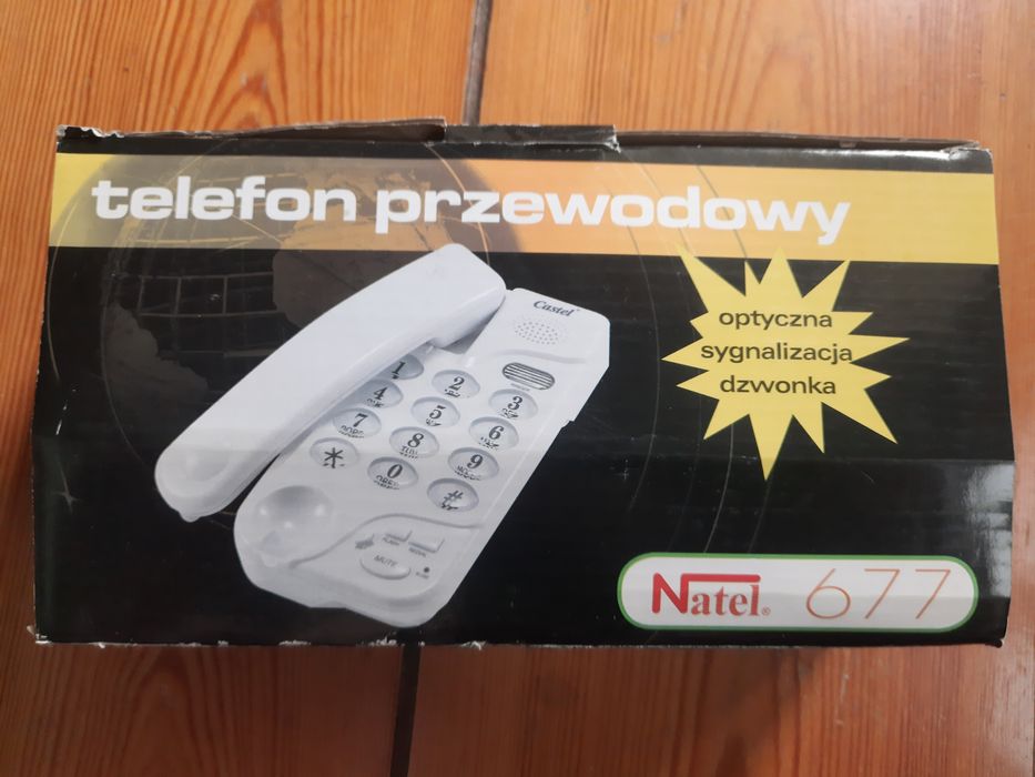 Telefon przewodowy natel 677 biały
