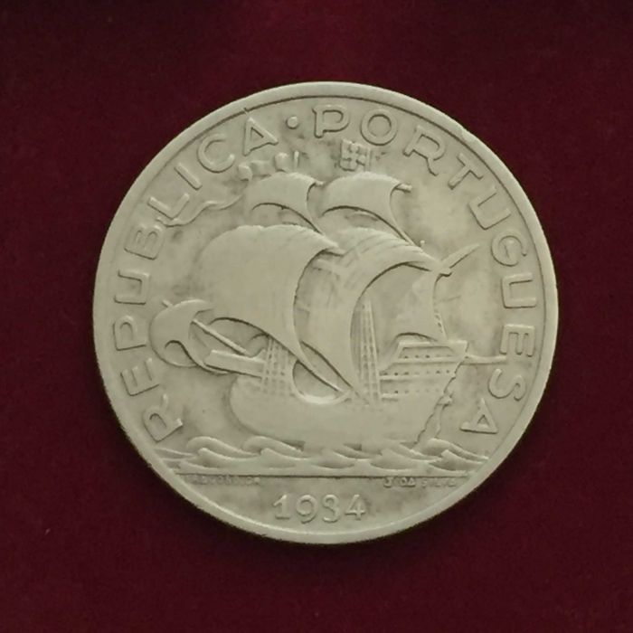 10 Escudos 1934 - prata