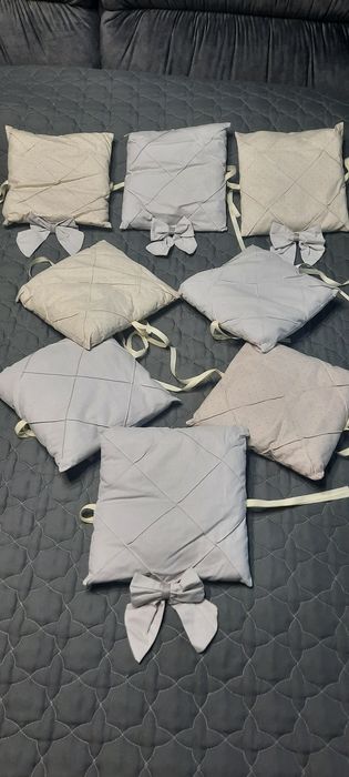Подушечки-защитка ,бортики в детскую кроватку,  люльку