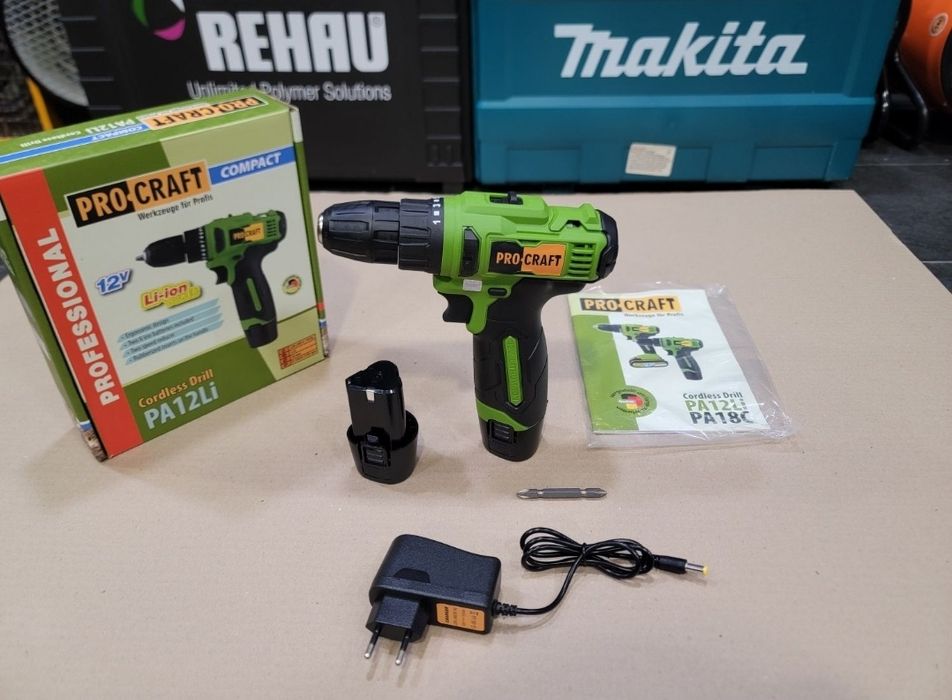 Шуруповерт Аккумуляторный ProCraft 2шт Акум по 2.0Ah Гарантия 12мес