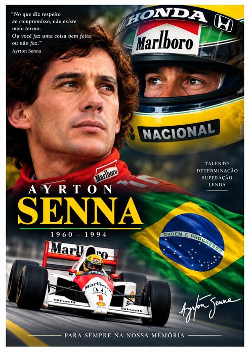 Lote 6 mini Posters Ayrton Senna