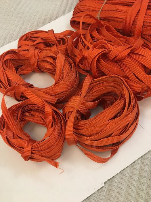 Taśma nośna  parciana 1cm  100mb pomarańczowa
