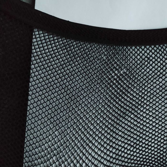 Колготки сетка черные, в клетку, пояс для чулок