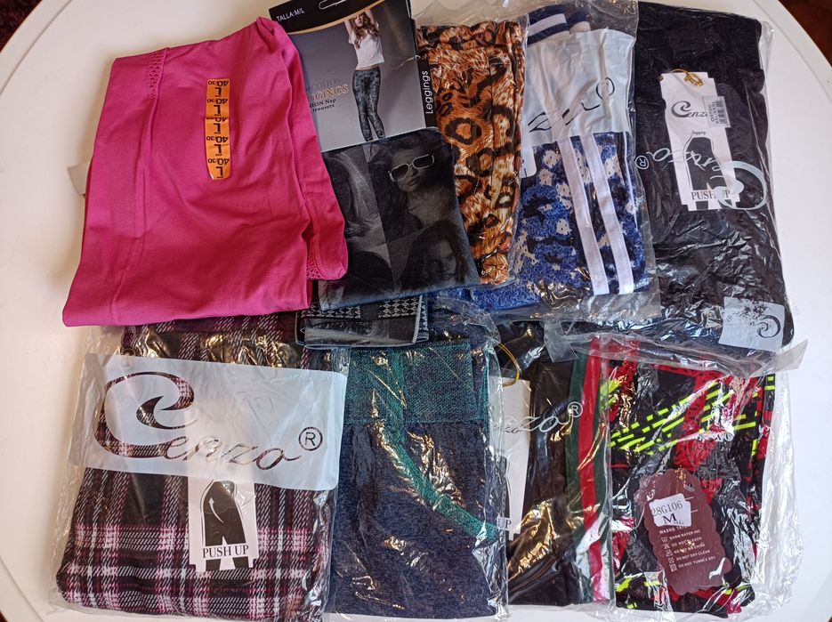 Para Revenda * Lote de 9 Leggings/ calças de senhora