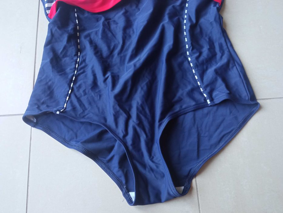 Strój jednoczęściowy pływacki damski Ewlon 3XL 46 Niebieski Kąpielowy MM