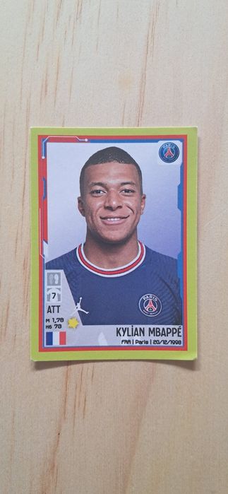 Cromo futebol de Kylian Mbappe(Foot 2022)da Panini