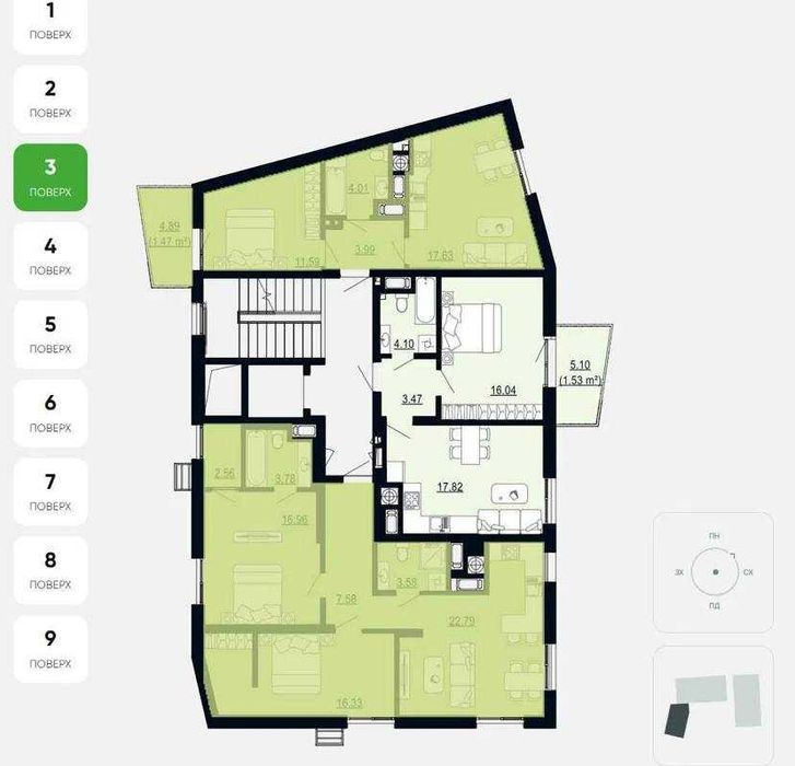 Продаж 1-кім квартири в ЖК Viking Hills по вул. Щурата / Студинського - Вид 5