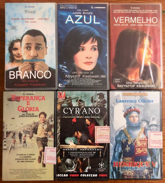 6 Filmes em VHS, originais