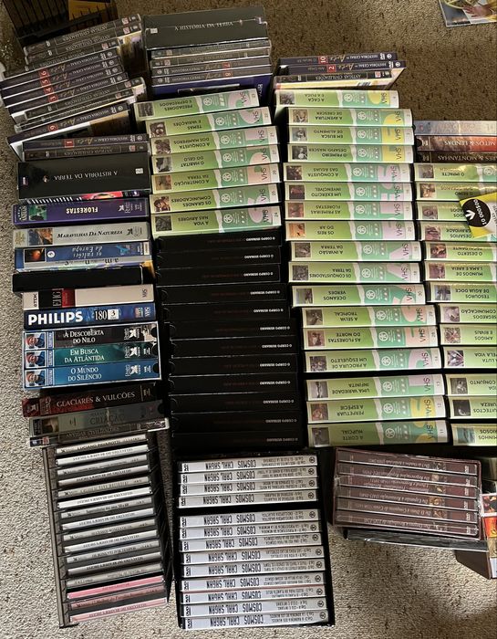 Vhs, dvd’s, cd variados
