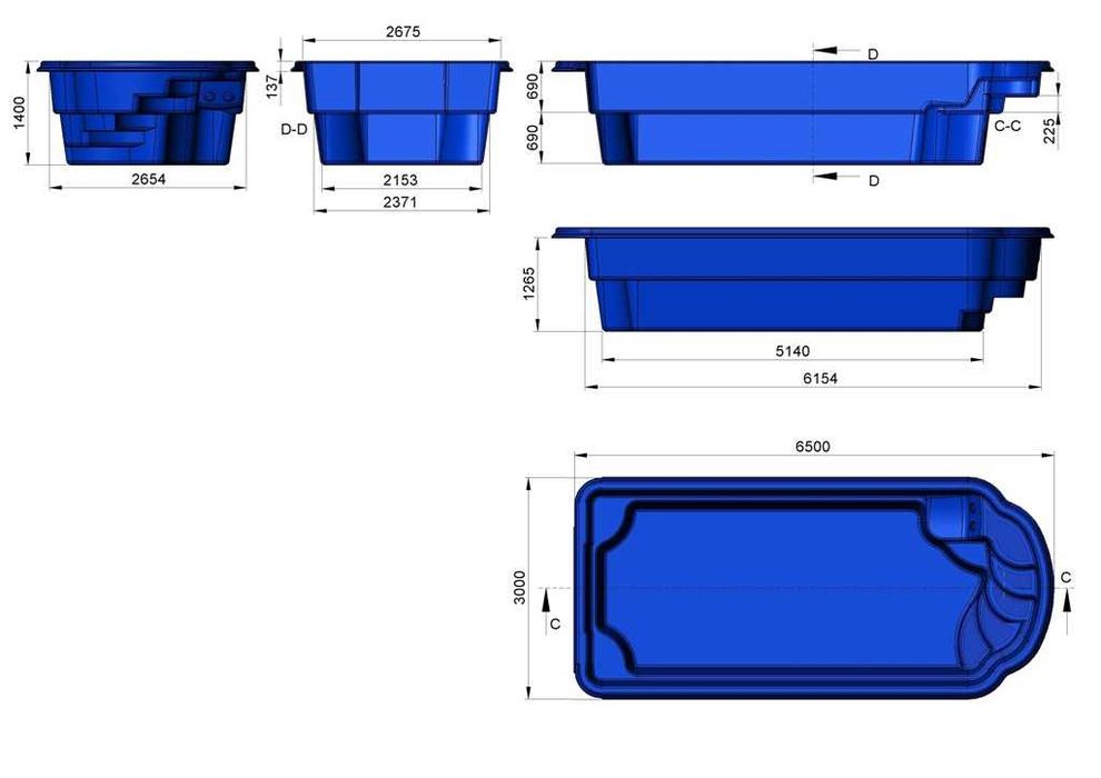 Basen ogrodowy wkopywany 6,00x3,00x1,40 komplet PRODUCENT PROMOCJA !