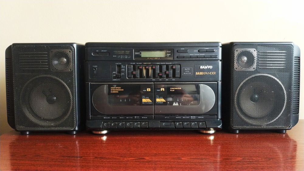 sanyo  ③ SANYO wieża, radiomagnetofon, BOOM BOX, M W235LOET Kraków