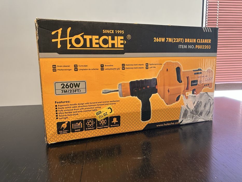 Elektryczna Spirala Do Przepychania Rur Hoteche 7M 260W