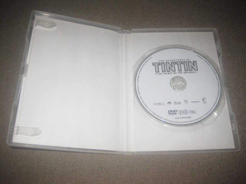 DVD "As Aventuras de Tintin: O Segredo do Licorne" de Steven Spielberg