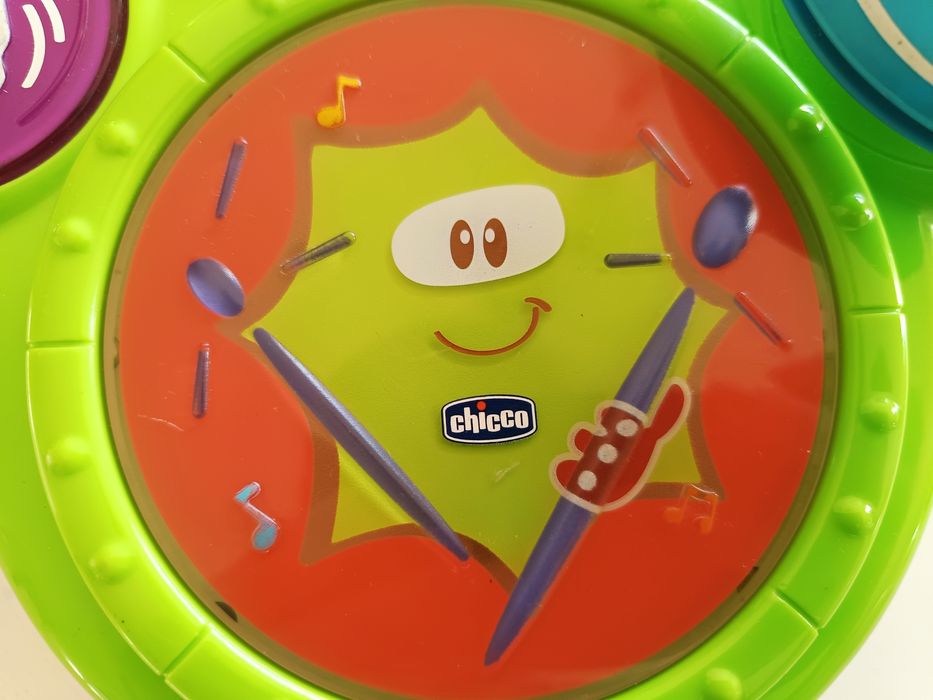 Bateria Musical Infantil Chicco - Tambor com Sons e Luzes