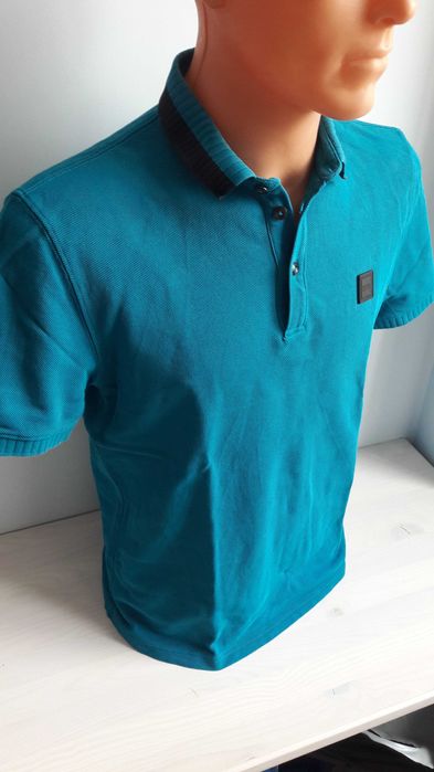 Bluzka polo Hugo Boss turkus