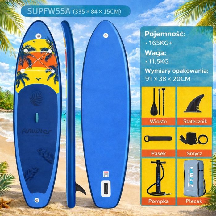 Deska Sup pompowana deska do pływania sporty wodne