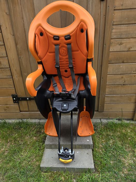 Fotelik rowerowy Bellelli Tiger Relax – czarno-pomarańczowy (do 22 kg)