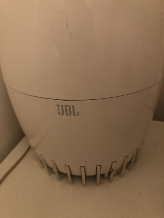 JBL white speakers Alien aproach