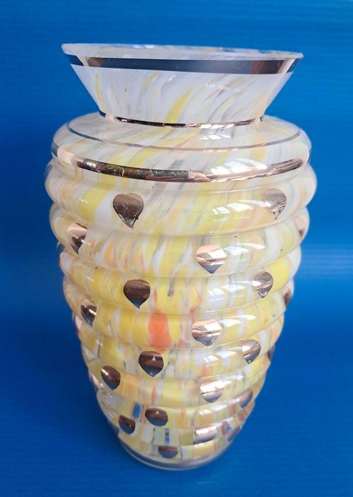 Opaline Glass Jar with Various Tones