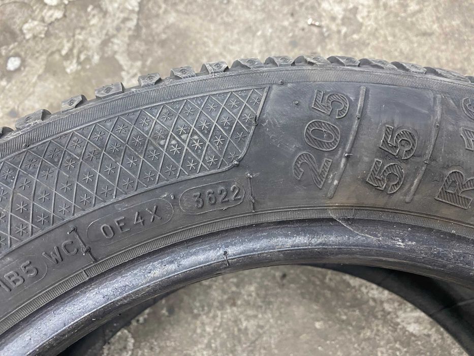 205/55R16 Dwie używane opony zimowe Kleber
