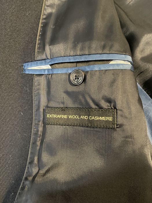 Massimo Dutti granatowy płaszcz męski 54