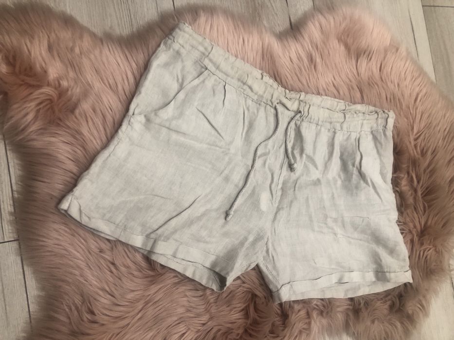 Krótkie szorty 100% len