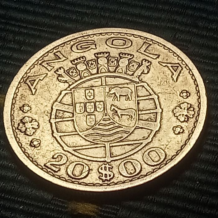 moeda 20.00 Angola 1952 prata