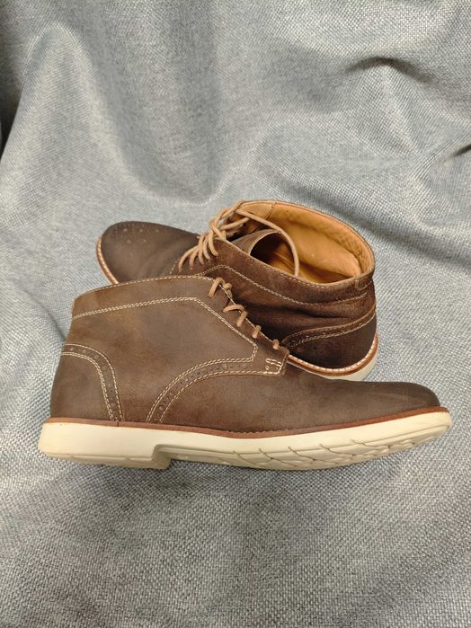 Clarks raspin limit 42 черевики замшеві шкіряні коричневі