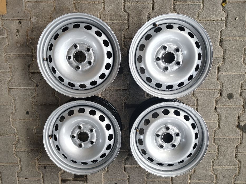 NOWE Felgi stalowe 4szt 6x15 cali 5x112 A3 Altea Bora Golf Touran#4472