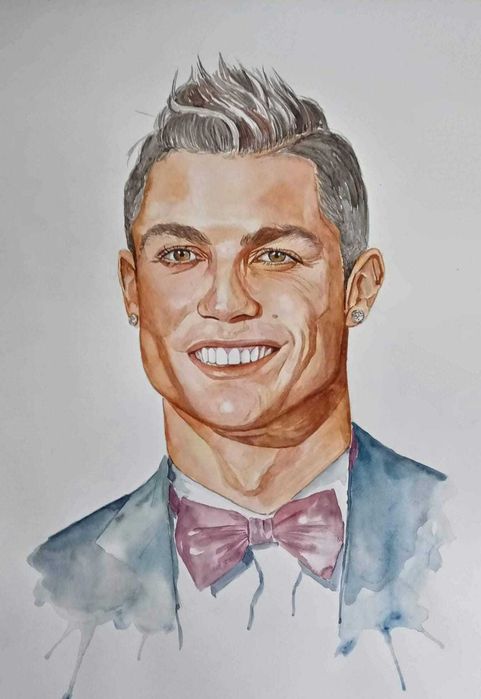 Desenhos e pinturas de retratos artísticos através de uma fotografia