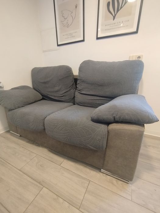 Sofá Cinza 2 lugares