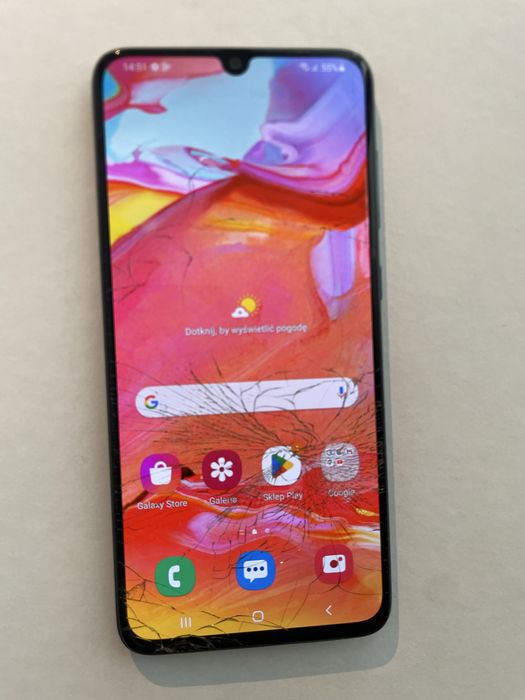 Samsung Galaxy a70 128GB zbity ekran android 11