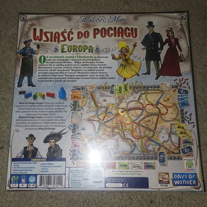 Gra Wsiąść do pociagu:Europa. Nowa w folii.